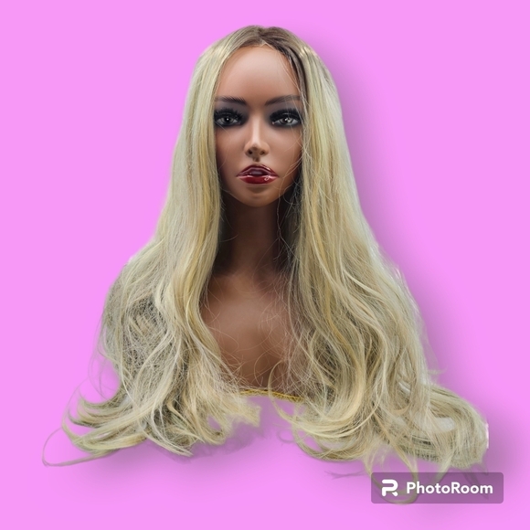 Uniwigs Sunflower Blonde Olive Long Natural Wave Synthetic Lace Front Wig - Picture 1 of 10